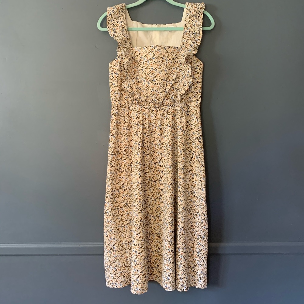 Madewell Midi Dress with Ruffles (NEW with tags)